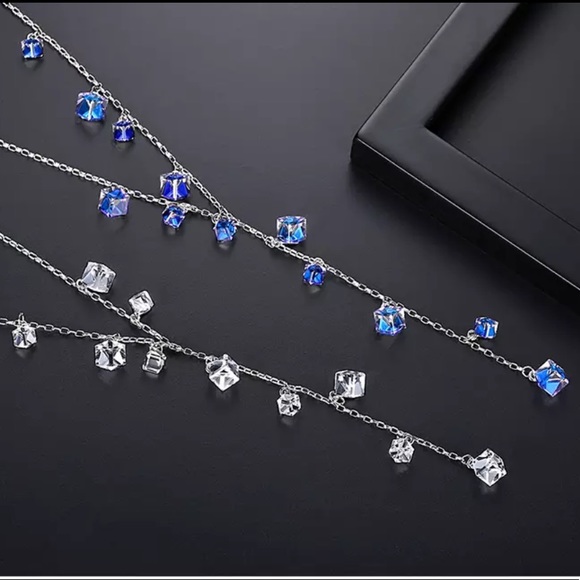 🎁 Swarovski Crystals The Iisha Long Necklace - Picture 1 of 12